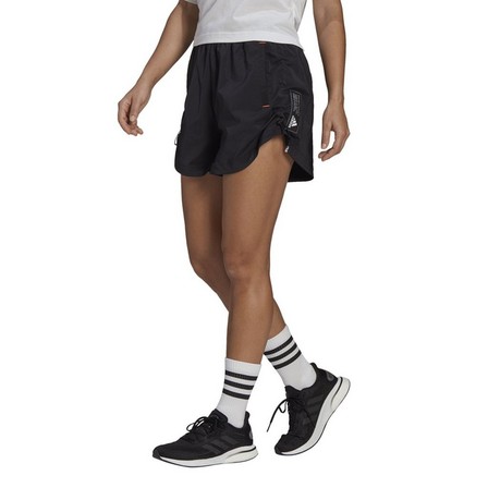 Women Adidas Sportswear Adjustable Primeblue Shorts, Black, A901_ONE, large image number 1