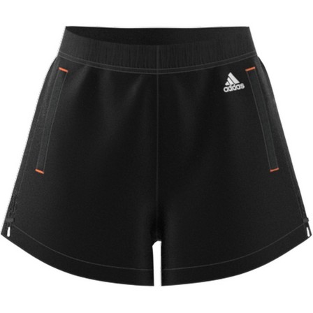 Women Adidas Sportswear Adjustable Primeblue Shorts, Black, A901_ONE, large image number 2