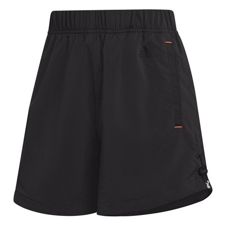 Women Adidas Sportswear Adjustable Primeblue Shorts, Black, A901_ONE, large image number 3