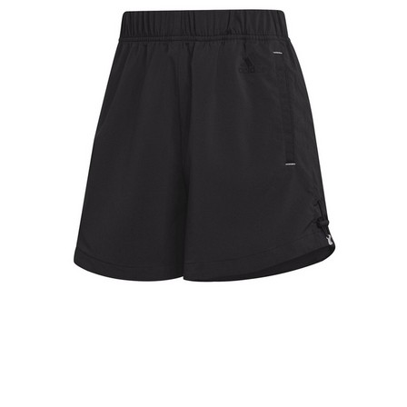 Women Adidas Sportswear Adjustable Primeblue Shorts, Black, A901_ONE, large image number 4