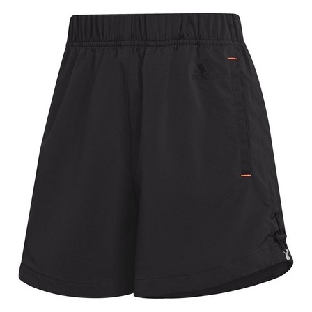 Women Adidas Sportswear Adjustable Primeblue Shorts, Black, A901_ONE, large image number 6