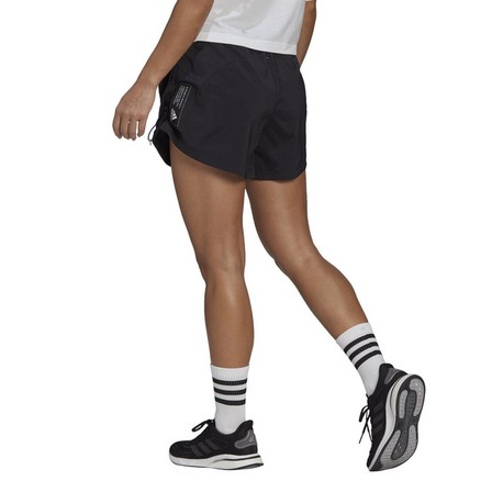 Women Adidas Sportswear Adjustable Primeblue Shorts, Black, A901_ONE, large image number 8
