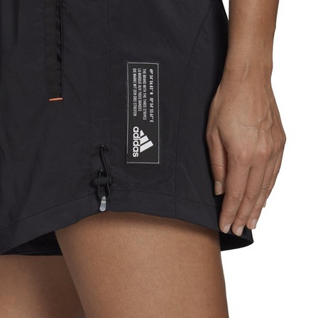 Women Adidas Sportswear Adjustable Primeblue Shorts, Black, A901_ONE, large image number 9