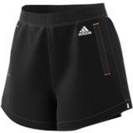 Women Adidas Sportswear Adjustable Primeblue Shorts, Black, A901_ONE, large image number 21