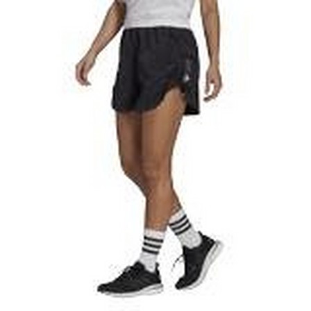 Women Adidas Sportswear Adjustable Primeblue Shorts, Black, A901_ONE, large image number 24
