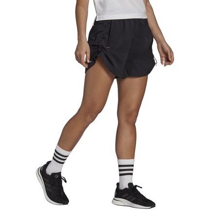 Women Adidas Sportswear Adjustable Primeblue Shorts, Black, A901_ONE, large image number 25