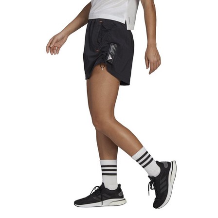 Women Adidas Sportswear Adjustable Primeblue Shorts, Black, A901_ONE, large image number 26