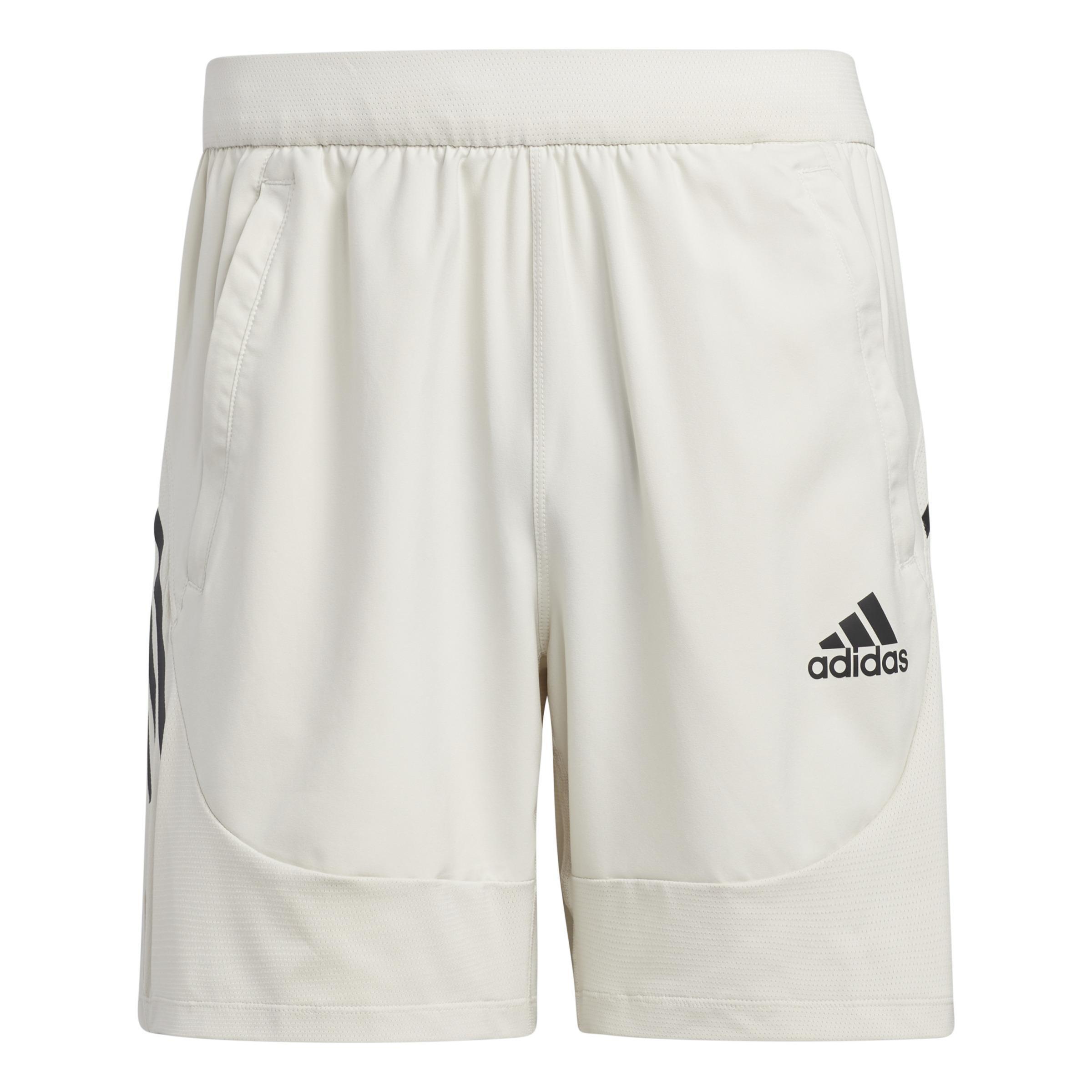 Aeroready 3-Stripes Slim Shorts, Beige, , large image number 3