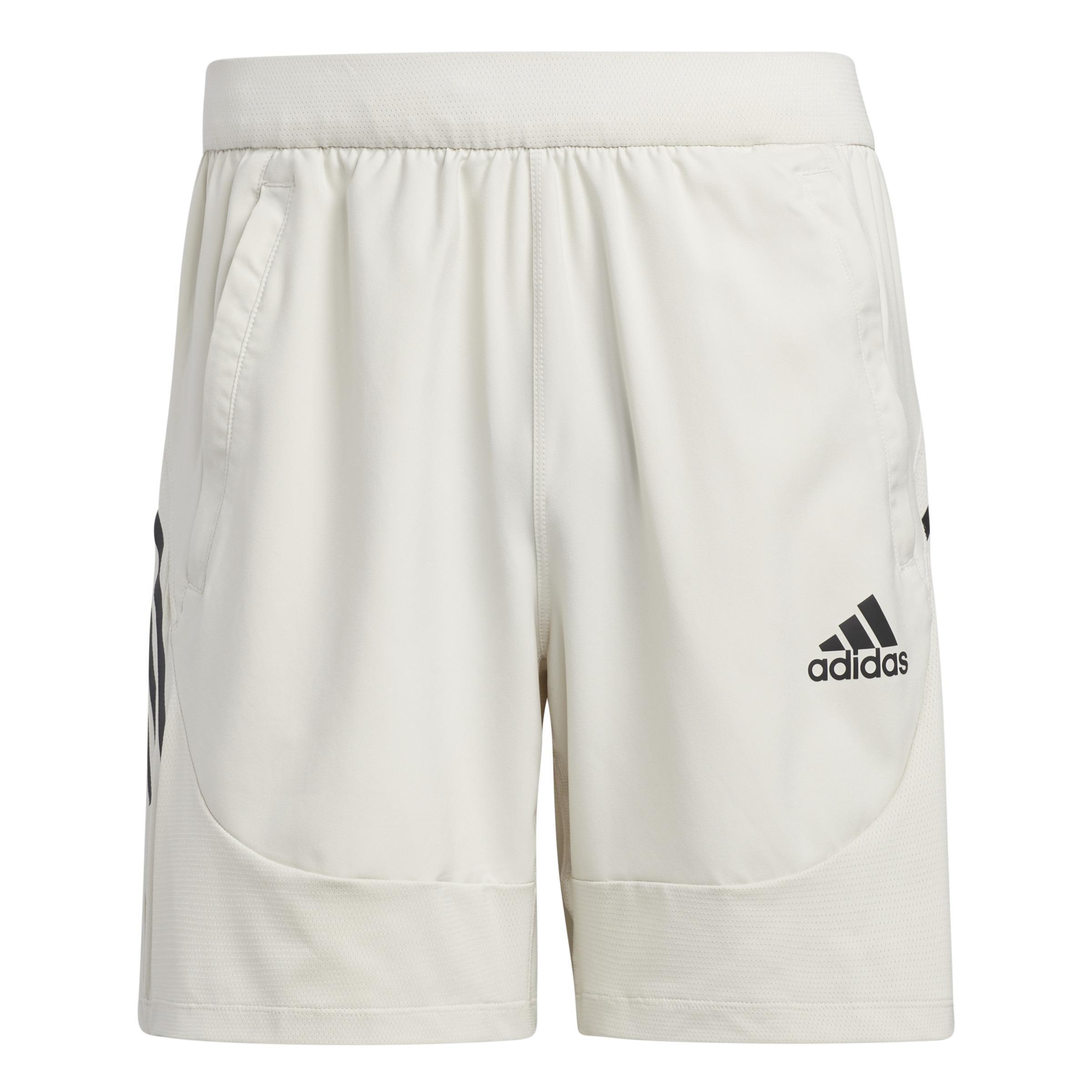 Aeroready 3-Stripes Slim Shorts, Beige, , large image number 4