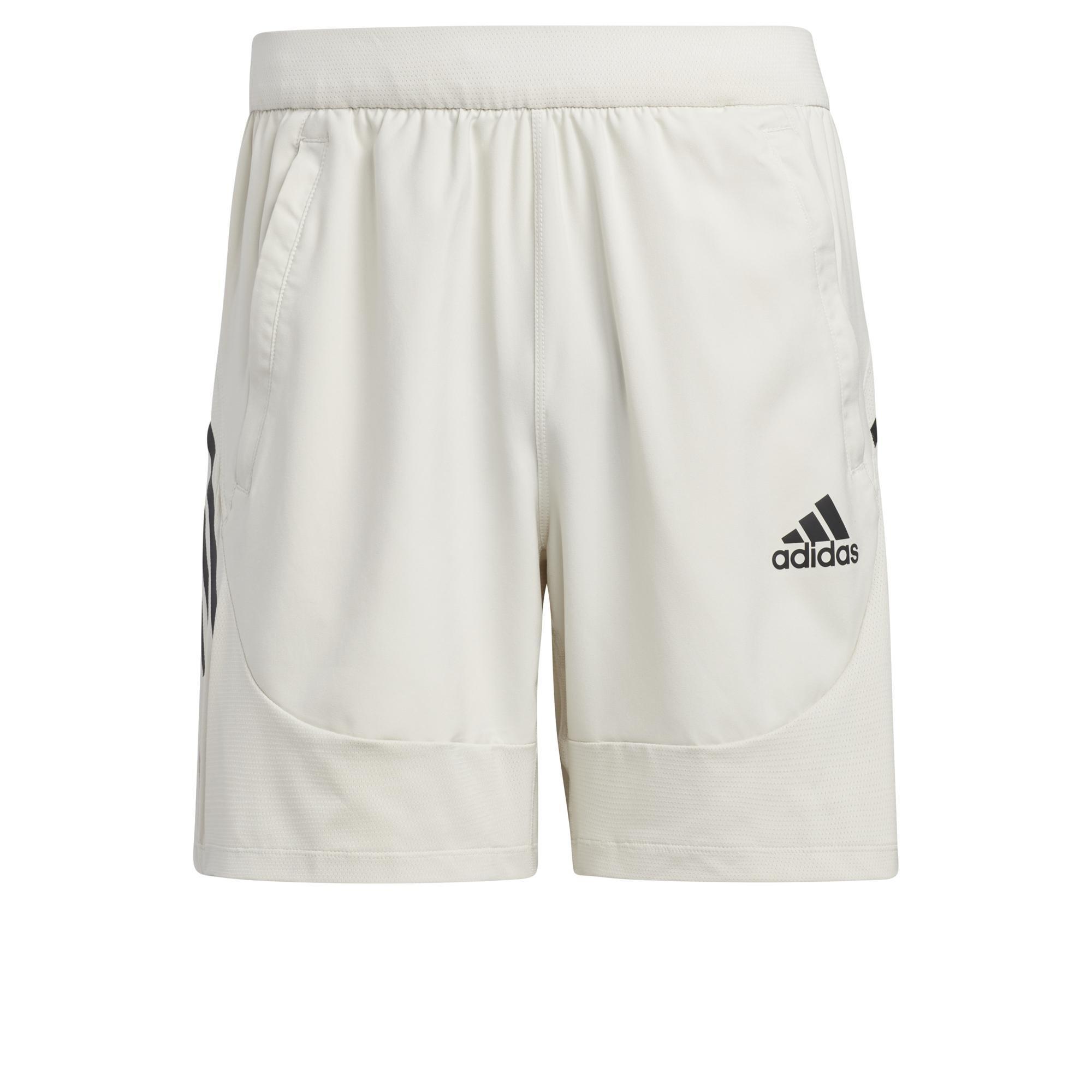 Aeroready 3-Stripes Slim Shorts, Beige, , large image number 6