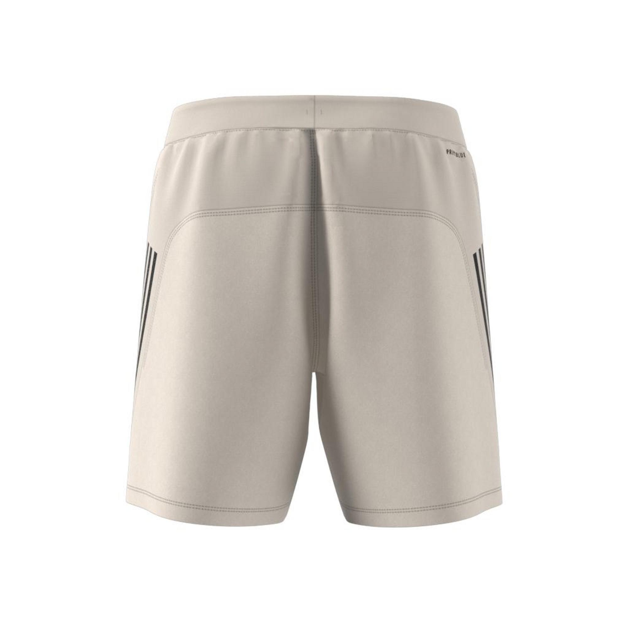 Aeroready 3-Stripes Slim Shorts, Beige, , large image number 16