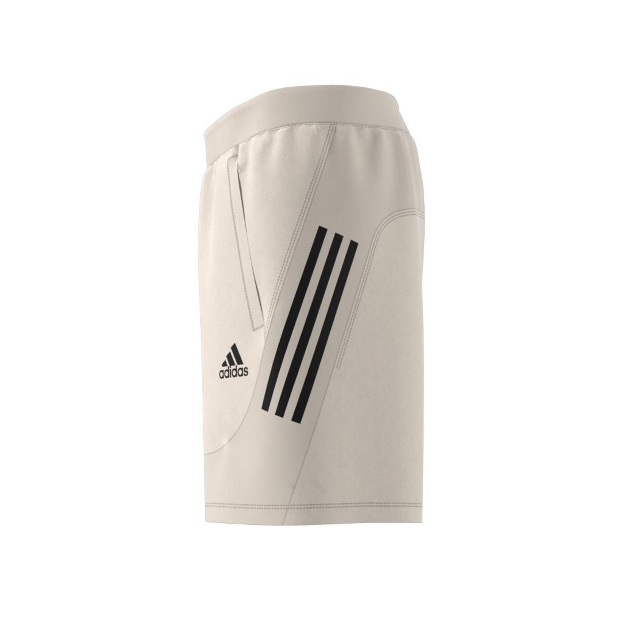 Aeroready 3-Stripes Slim Shorts, Beige, , large image number 18