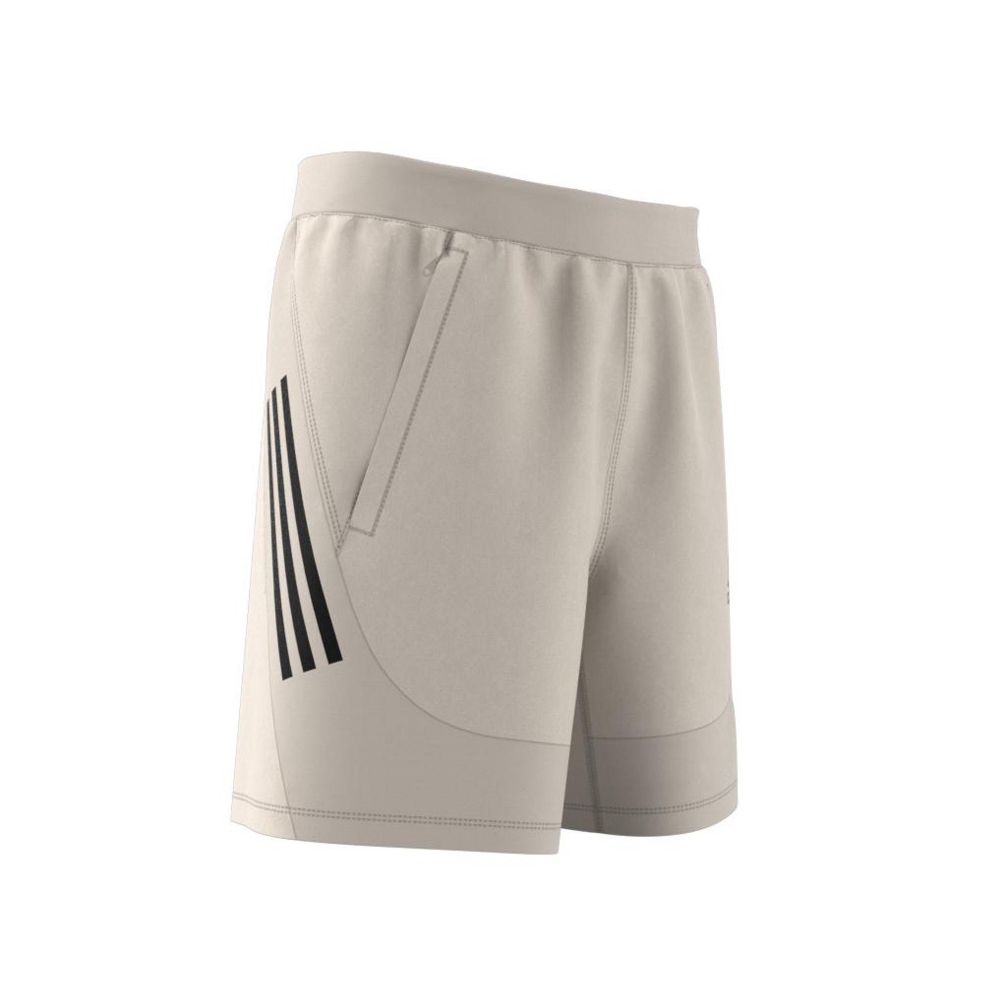 Aeroready 3-Stripes Slim Shorts, Beige, , large image number 19