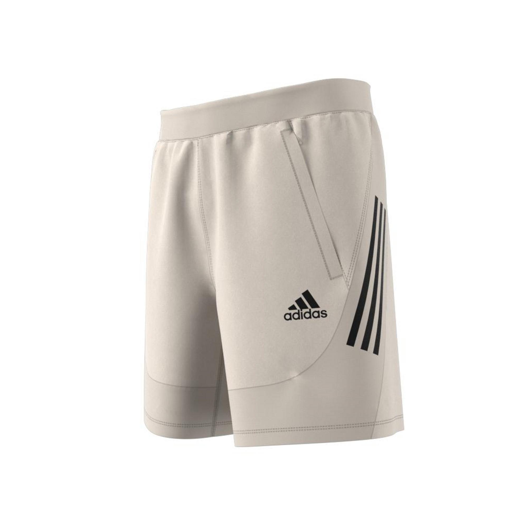 Aeroready 3-Stripes Slim Shorts, Beige, , large image number 21