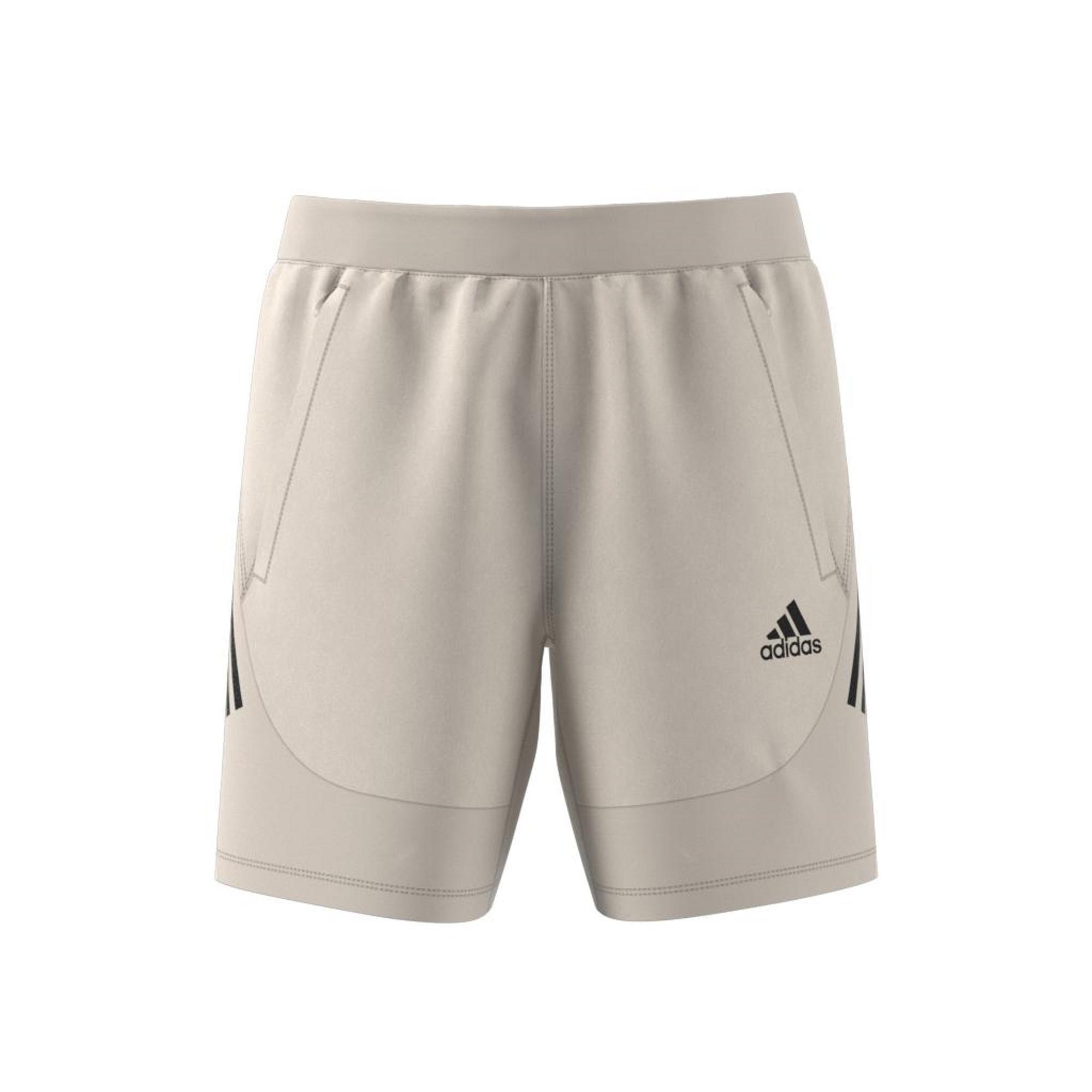 Aeroready 3-Stripes Slim Shorts, Beige, , large image number 22