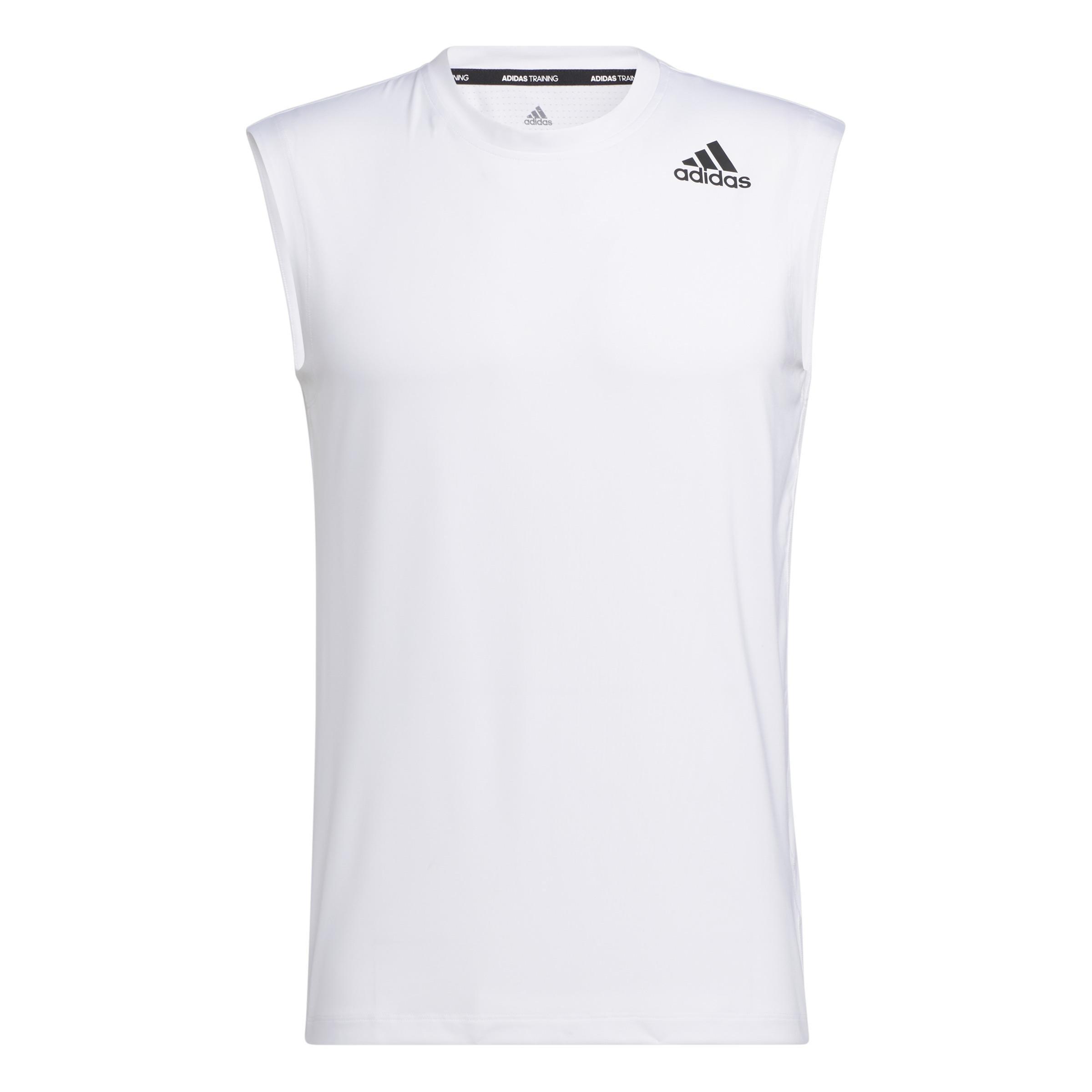 Techfit Sleeveless Fitted Tank Top, White, , large image number 1
