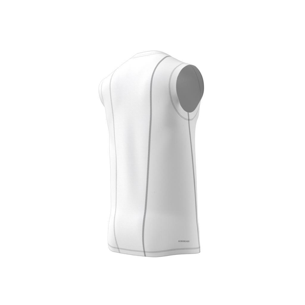 Techfit Sleeveless Fitted Tank Top, White, , large image number 6