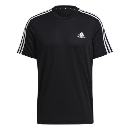 Men Aeroready Sport 3-Stripes T-Shirt, Black, A901_ONE, large image number 2