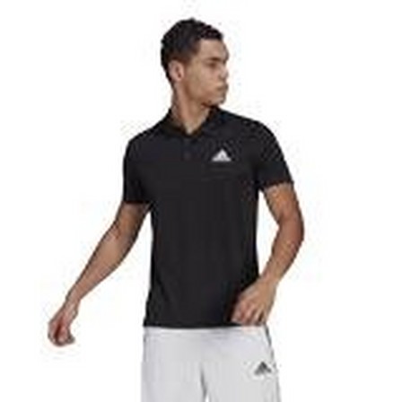 Men Aeroready Designed To Move Sport Polo Shirt, Black, A901_ONE, large image number 9