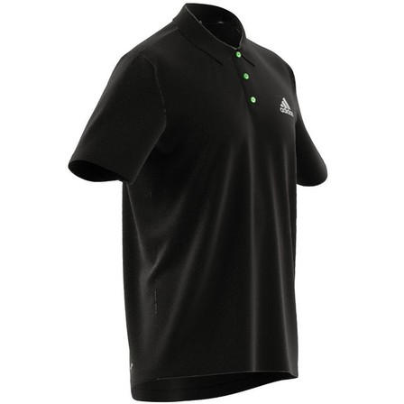 Men Aeroready Designed To Move Sport Polo Shirt, Black, A901_ONE, large image number 17