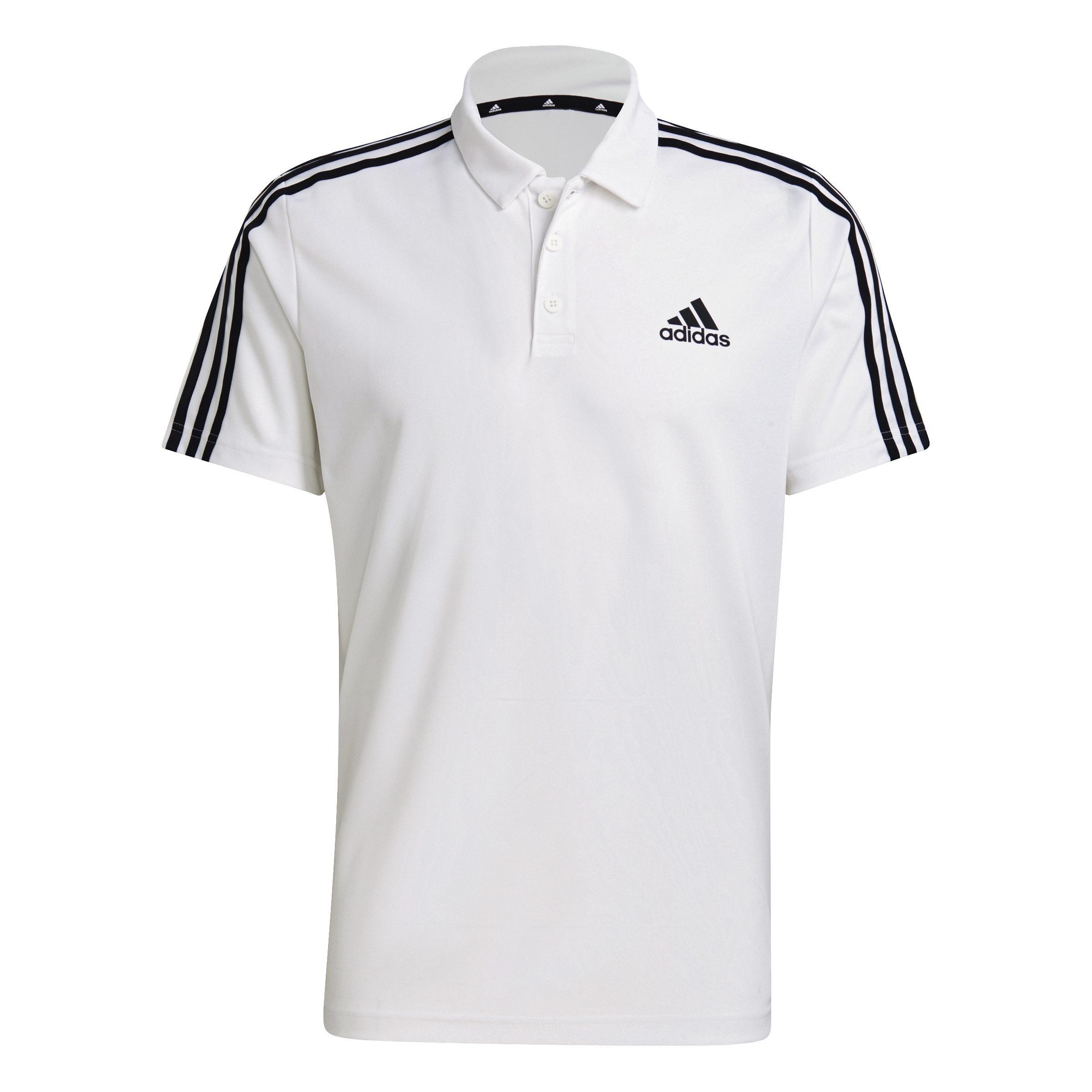 Primeblue Designed To Move Sport 3-Stripes Polo Shirt, White, A901_ONE, large image number 0