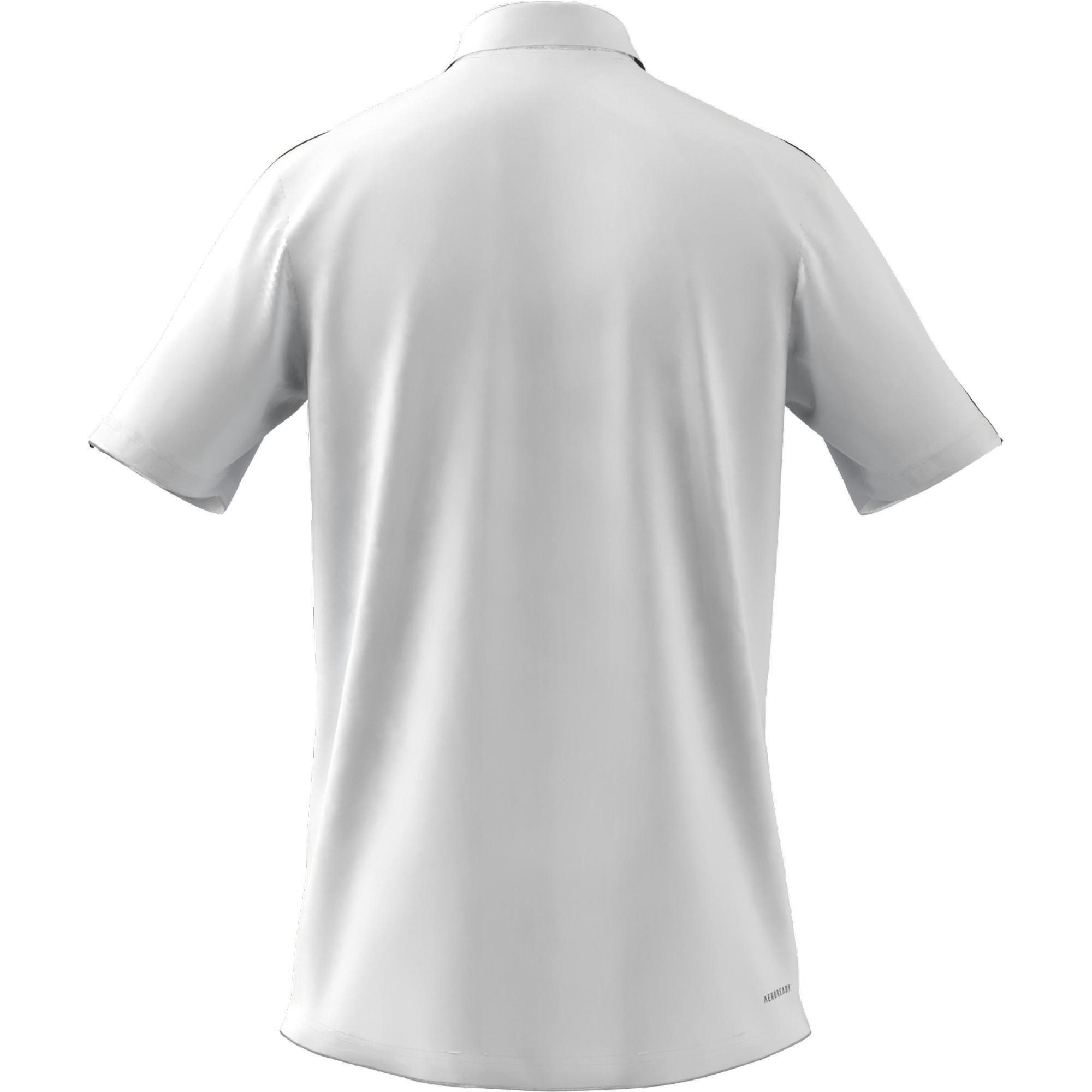 Primeblue Designed To Move Sport 3-Stripes Polo Shirt, White, A901_ONE, large image number 7