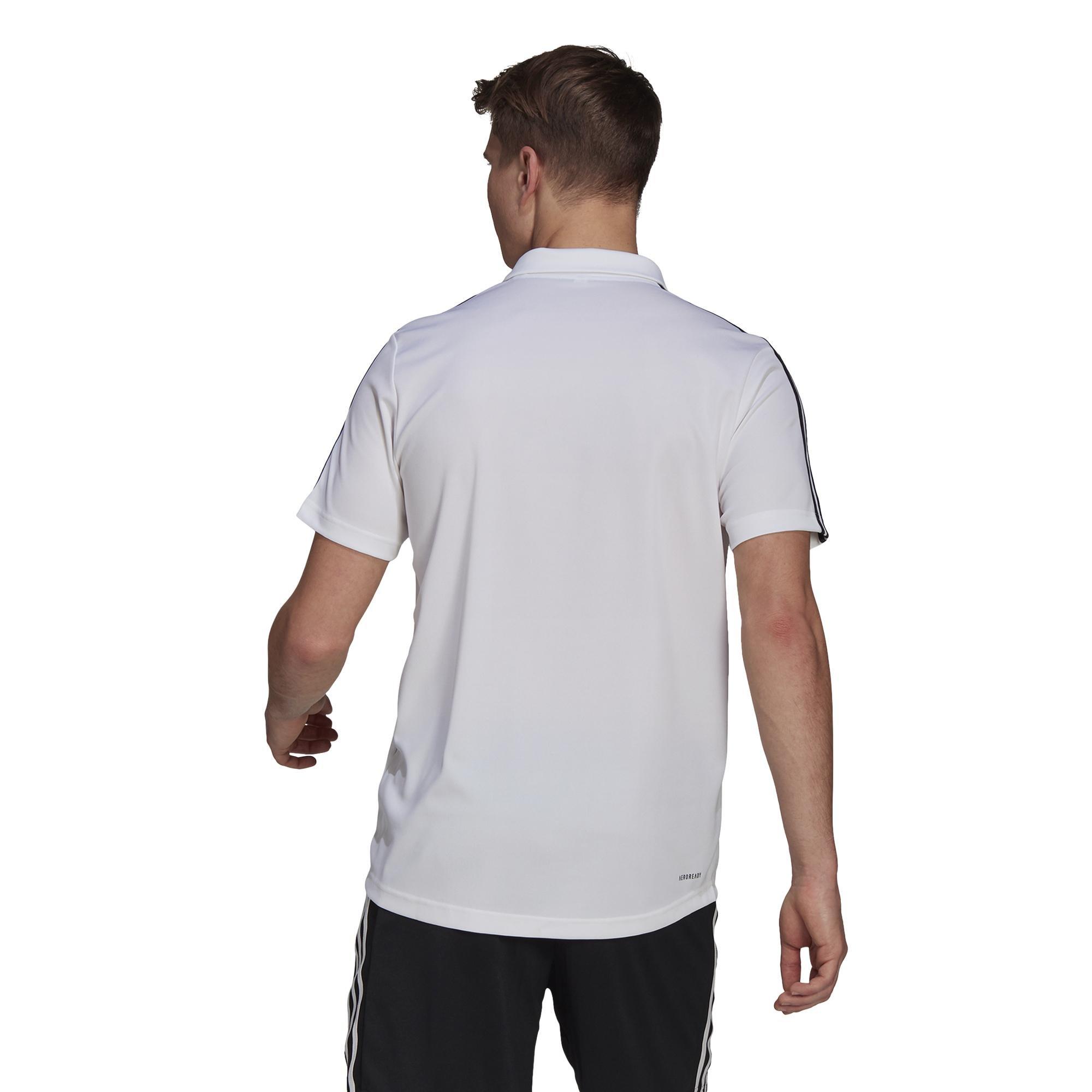 Primeblue Designed To Move Sport 3-Stripes Polo Shirt, White, A901_ONE, large image number 8