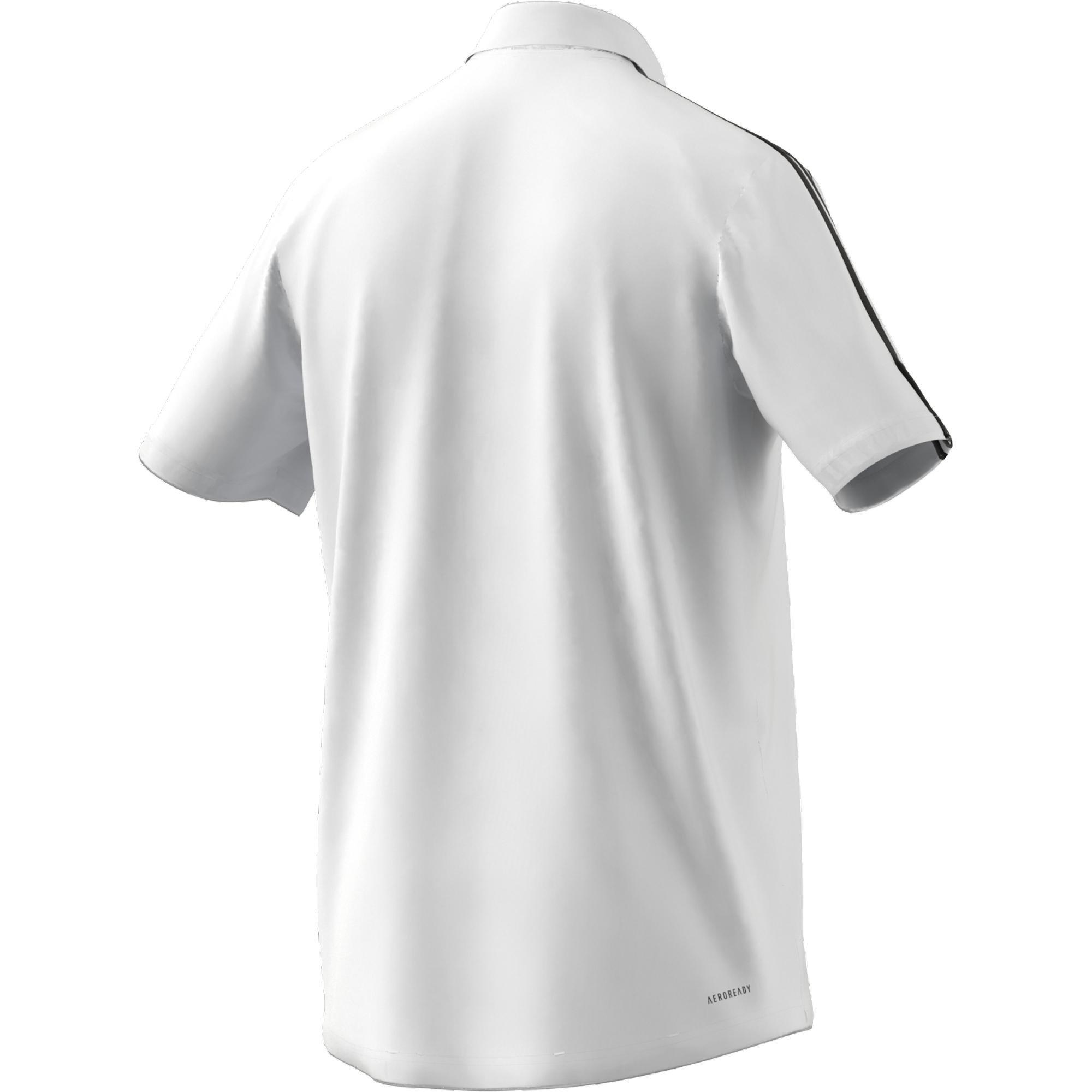 Primeblue Designed To Move Sport 3-Stripes Polo Shirt, White, A901_ONE, large image number 9