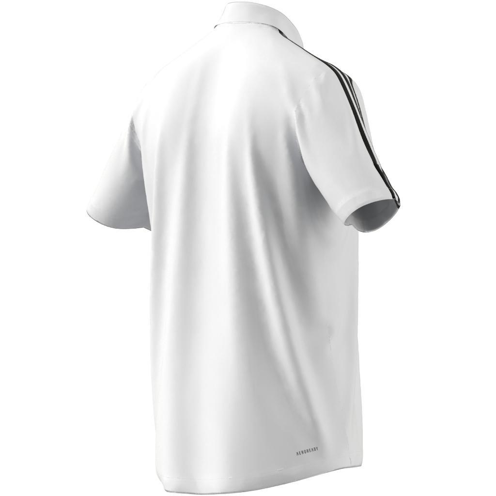 Primeblue Designed To Move Sport 3-Stripes Polo Shirt, White, A901_ONE, large image number 20