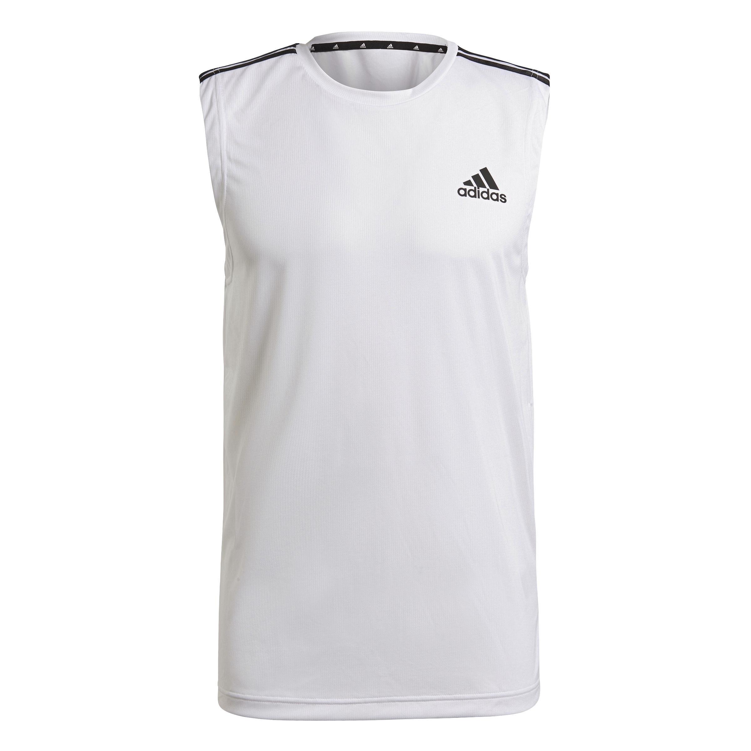 Aeroready Designed To Move Sport 3-Stripes Tank Top, White, , large image number 0