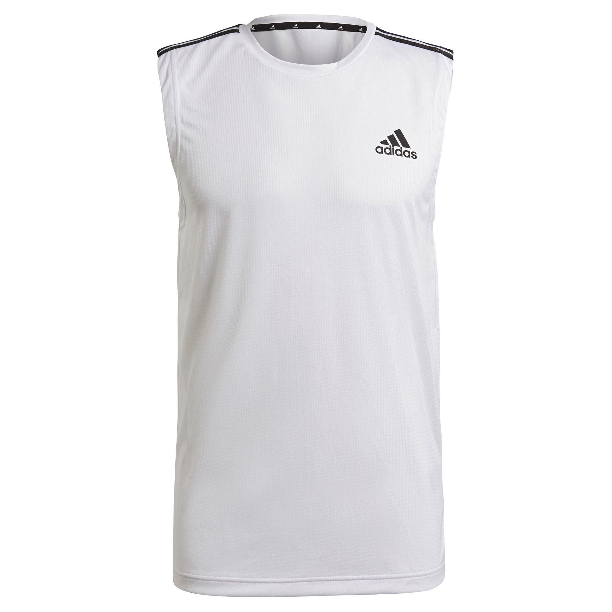 Aeroready Designed To Move Sport 3-Stripes Tank Top, White, , large image number 1
