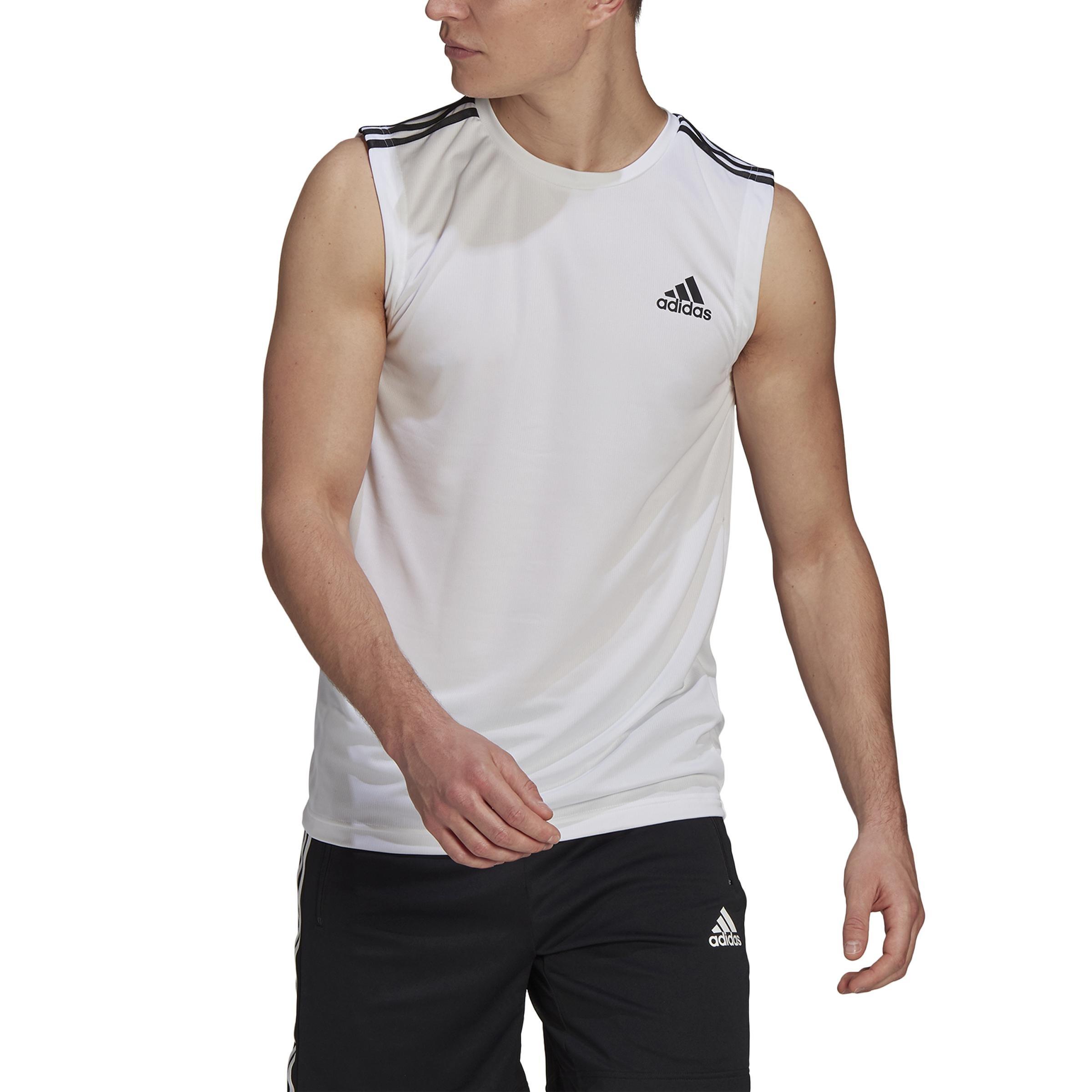 Aeroready Designed To Move Sport 3-Stripes Tank Top, White, , large image number 3
