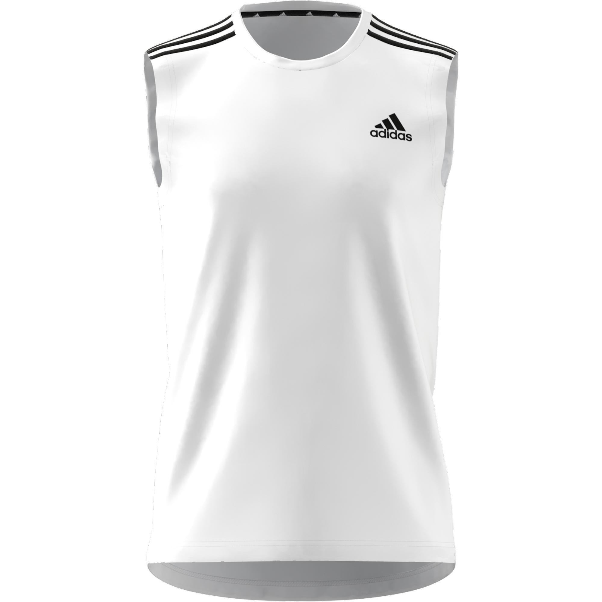 Aeroready Designed To Move Sport 3-Stripes Tank Top, White, , large image number 5