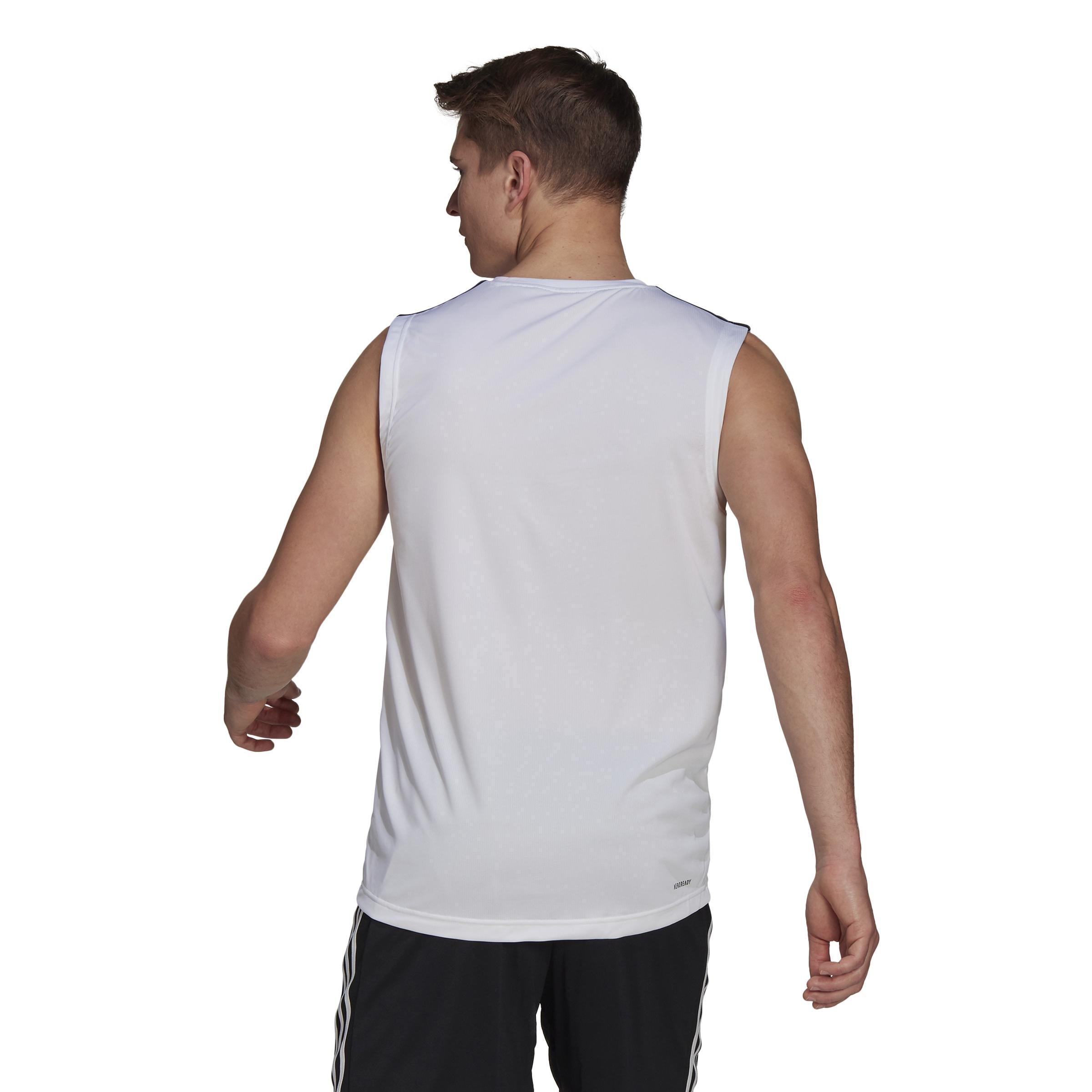 Aeroready Designed To Move Sport 3-Stripes Tank Top, White, , large image number 7