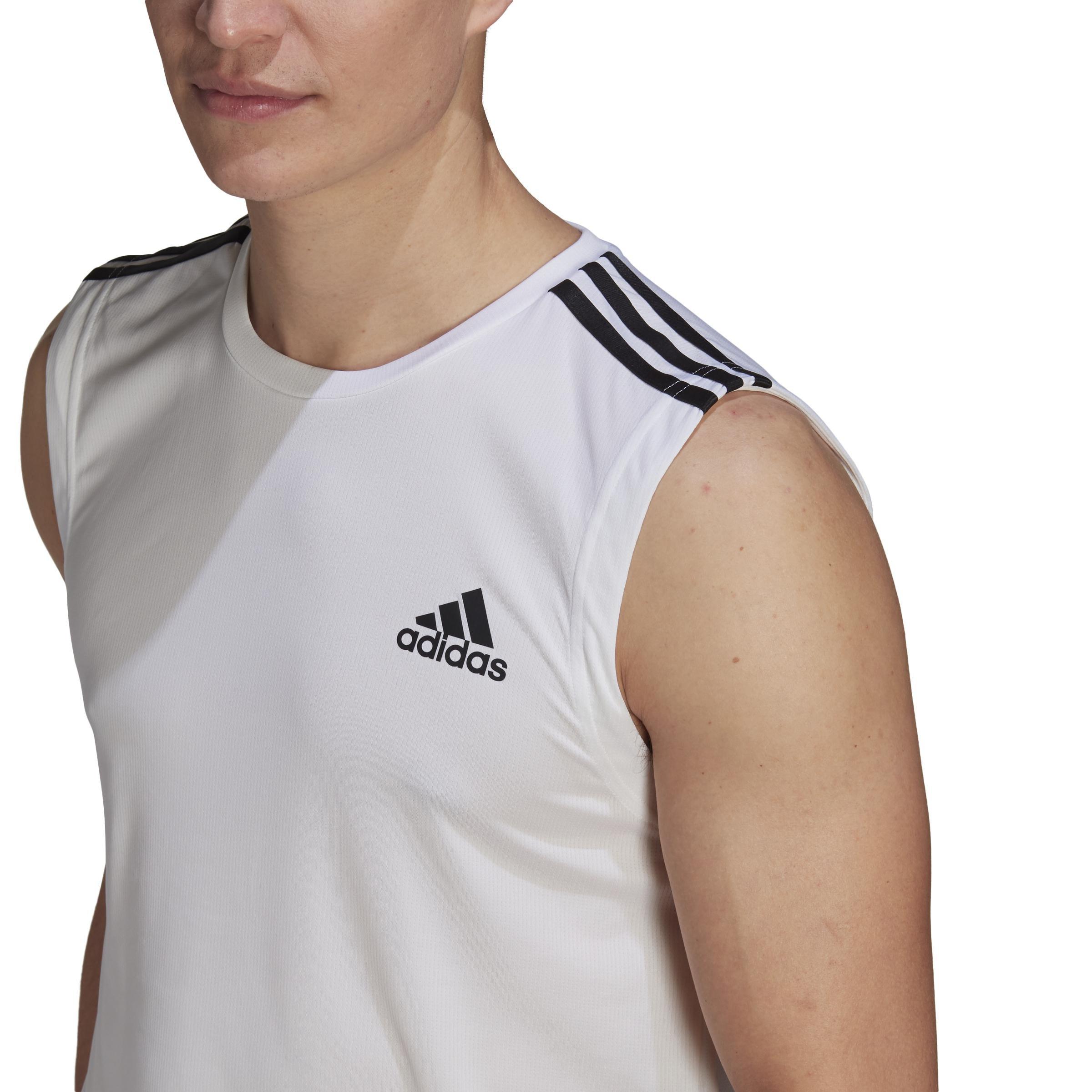 Aeroready Designed To Move Sport 3-Stripes Tank Top, White, , large image number 11