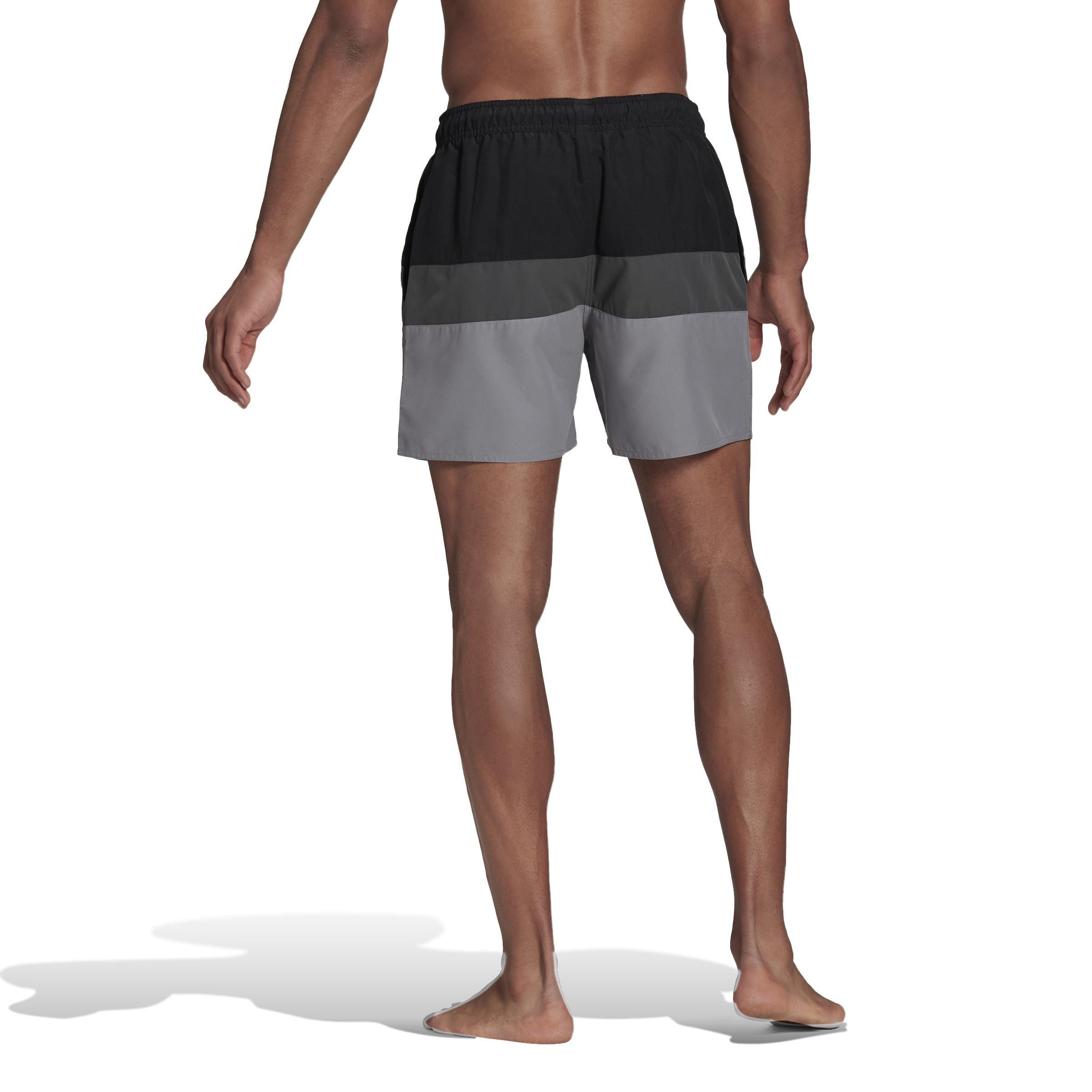 Men Short-Length Colorblock Swim Shorts, Black, A901_ONE, large image number 2