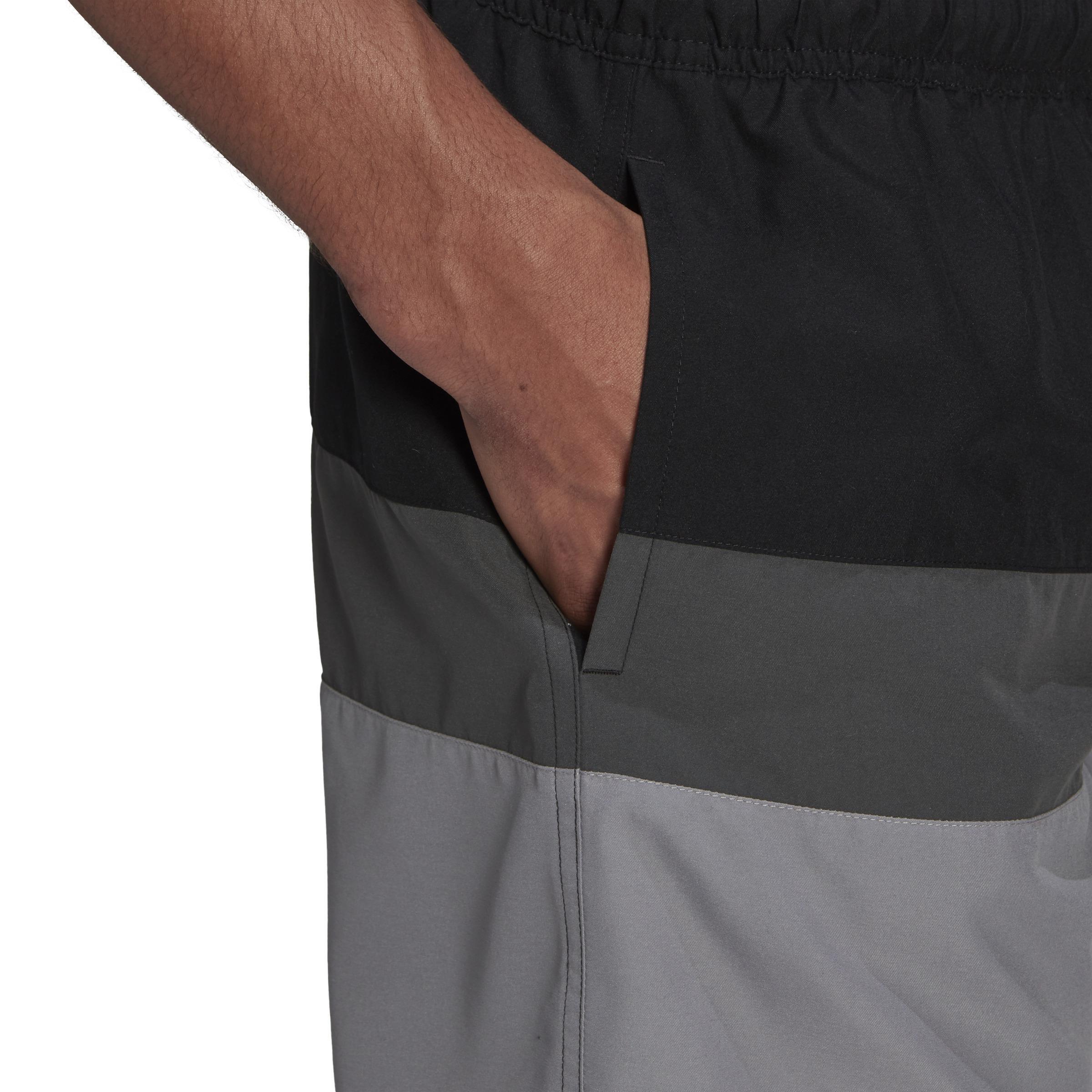 Short-Length Colorblock Swim Shorts, Black, , large image number 3