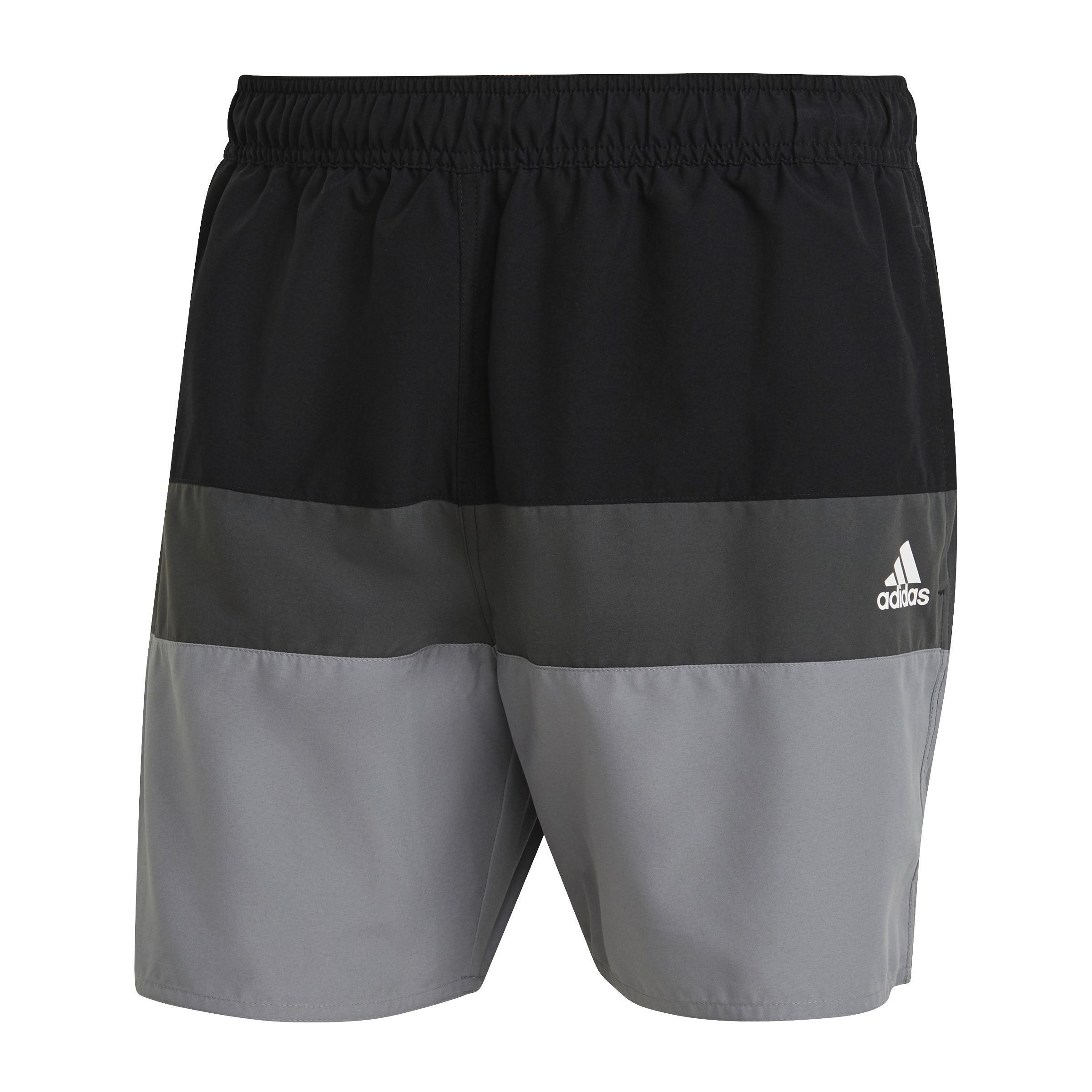 Short-Length Colorblock Swim Shorts, Black, , large image number 4