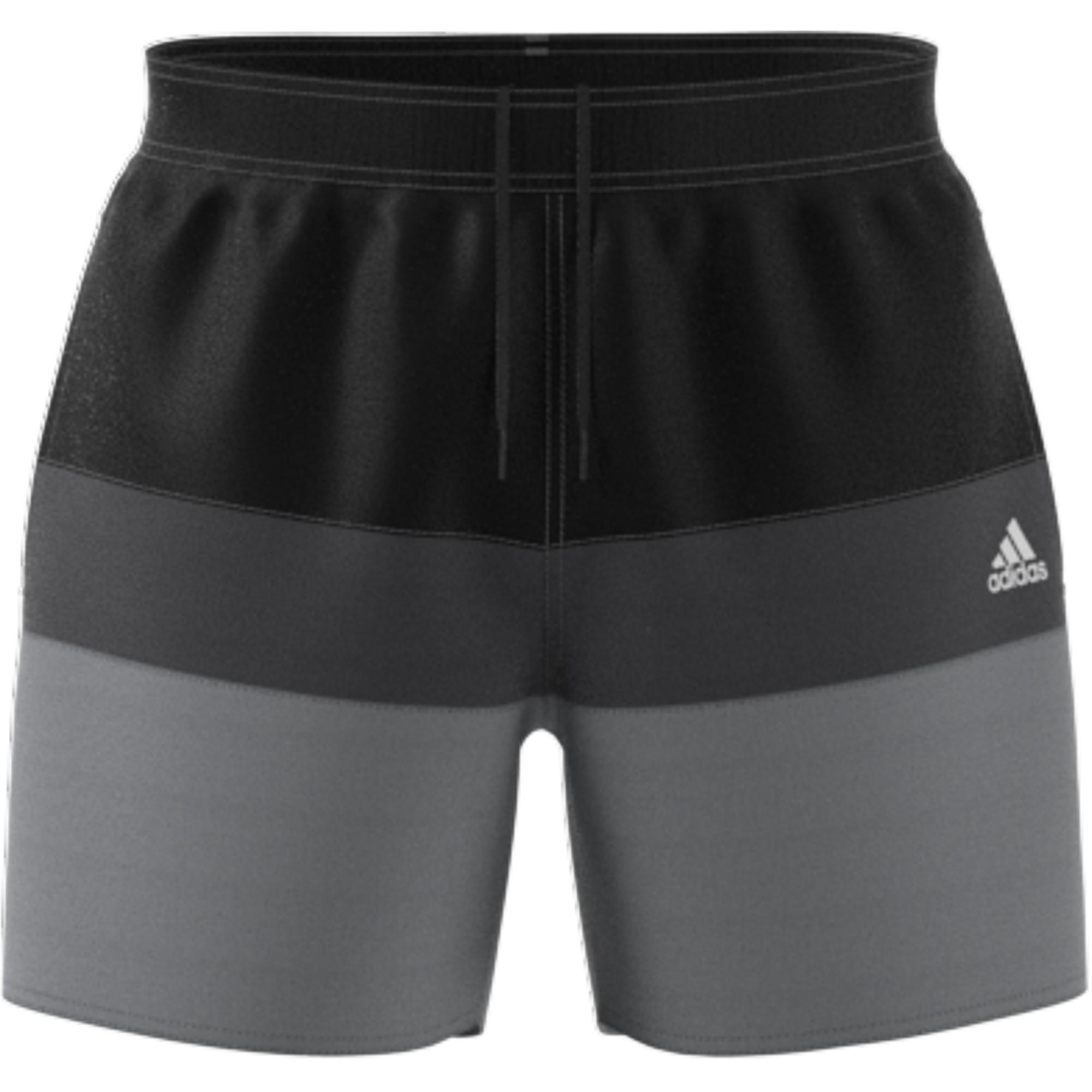 Short-Length Colorblock Swim Shorts, Black, , large image number 6