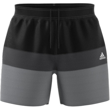 Men Short-Length Colorblock Swim Shorts, Black, A901_ONE, large image number 6