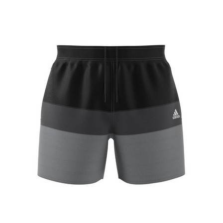 Men Short-Length Colorblock Swim Shorts, Black, A901_ONE, large image number 7