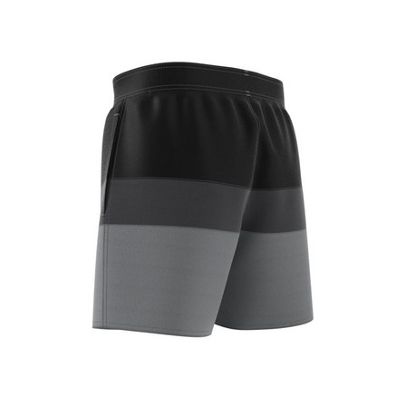 Men Short-Length Colorblock Swim Shorts, Black, A901_ONE, large image number 10