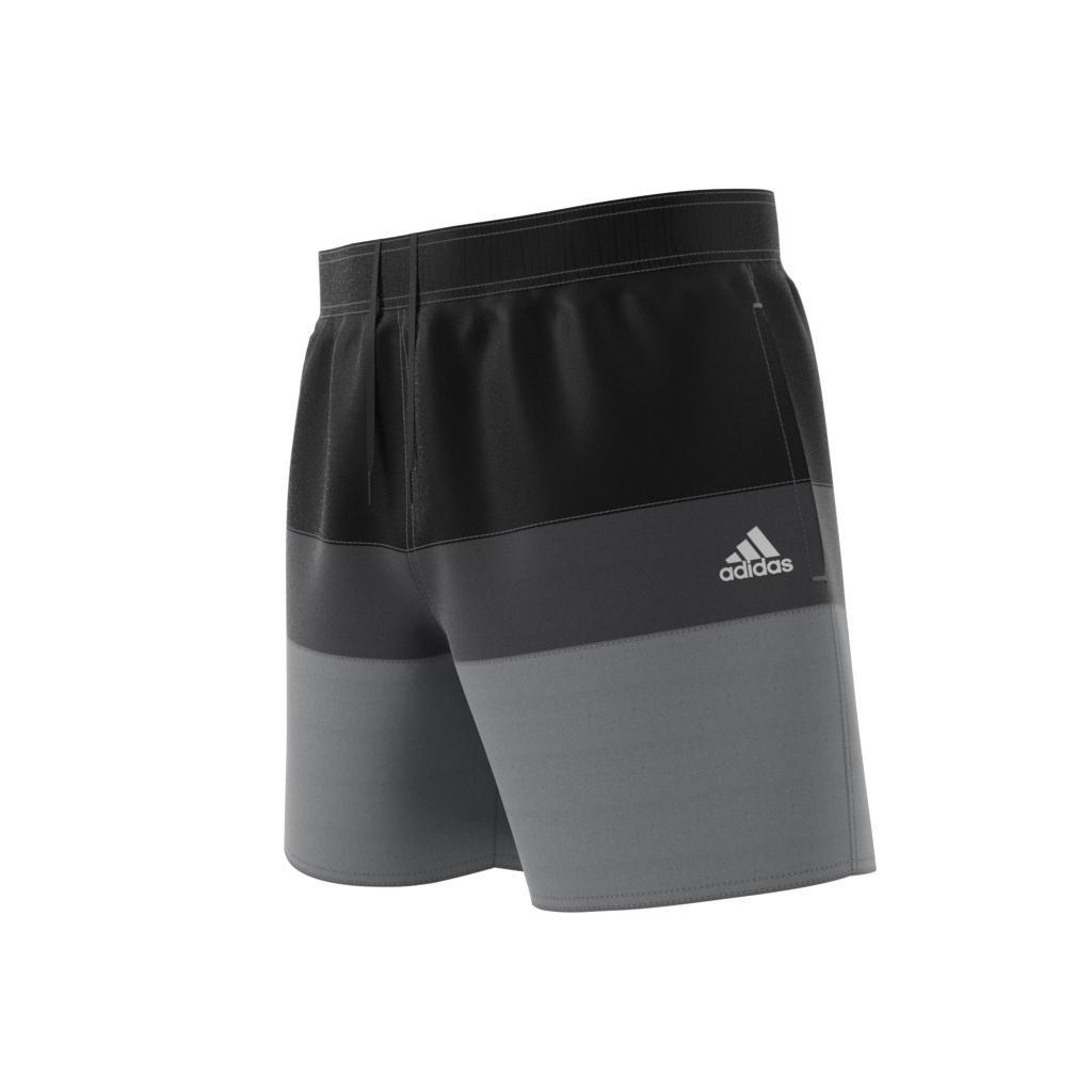 Short-Length Colorblock Swim Shorts, Black, , large image number 14