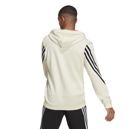 Men Adidas Sportswear 3-Stripes Tape Summer Hoodie, White, A901_ONE, large image number 9