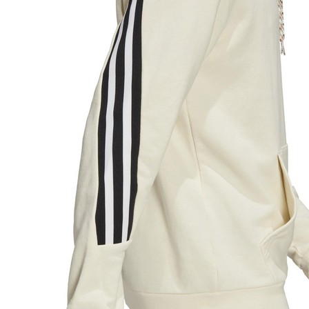 Men Adidas Sportswear 3-Stripes Tape Summer Hoodie, White, A901_ONE, large image number 11