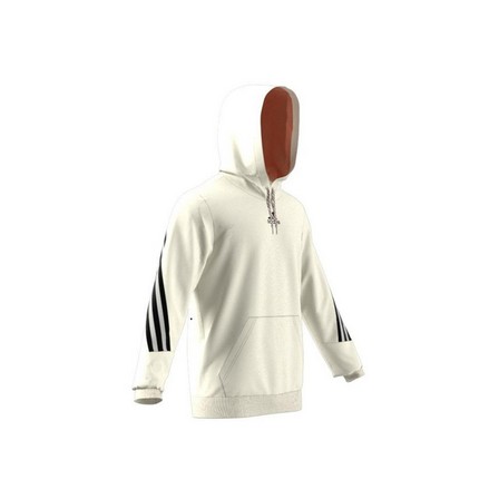Men Adidas Sportswear 3-Stripes Tape Summer Hoodie, White, A901_ONE, large image number 17