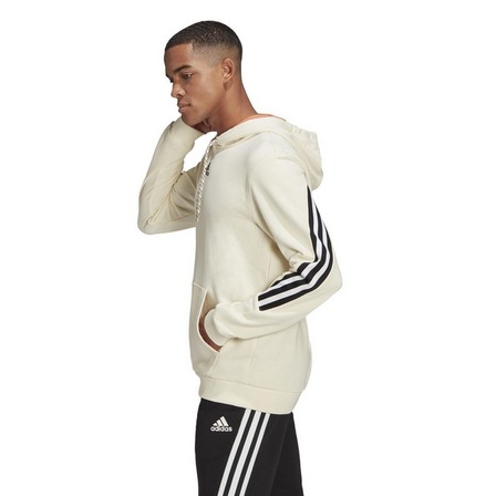 Men Adidas Sportswear 3-Stripes Tape Summer Hoodie, White, A901_ONE, large image number 23