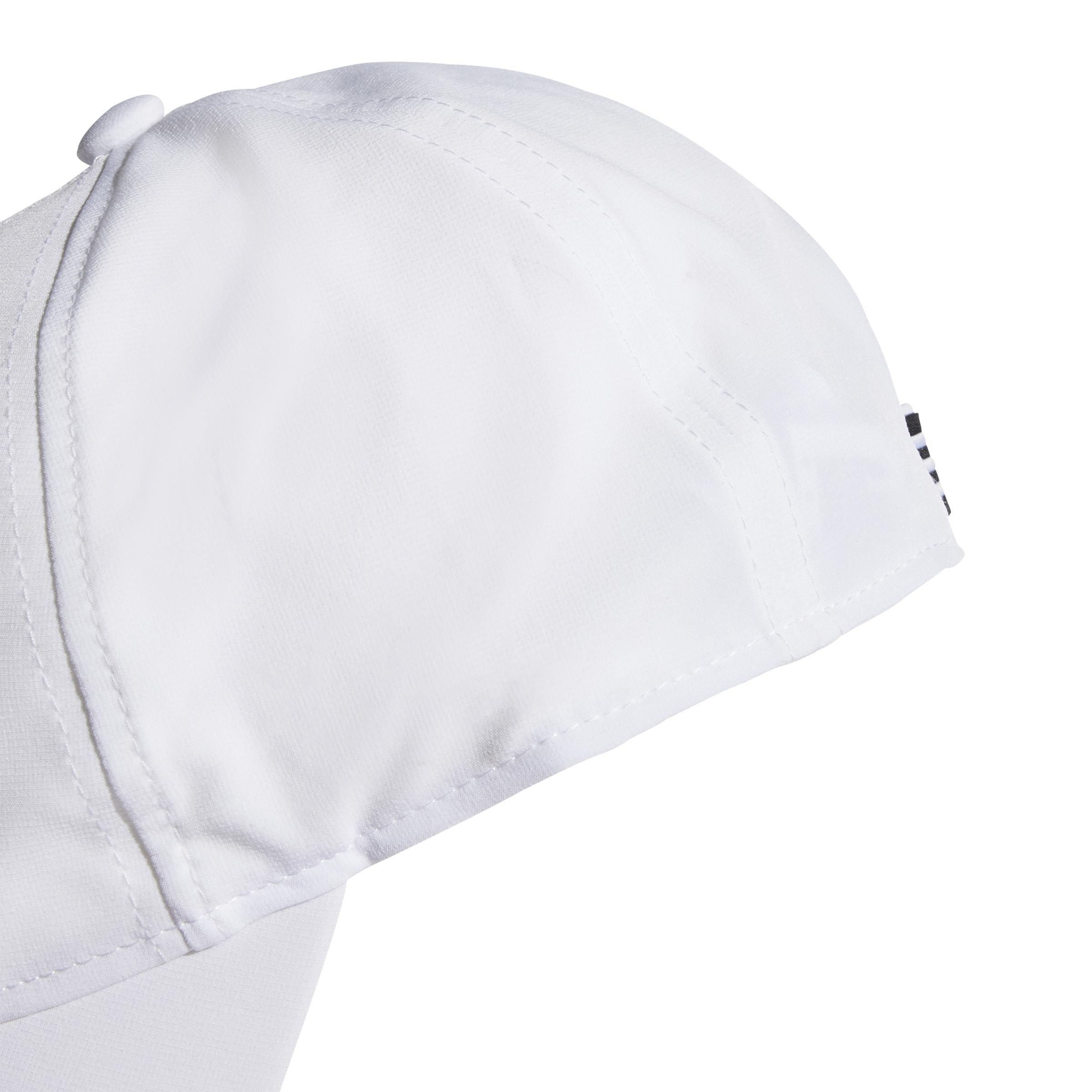 Unisex Aeroready 3-Stripes Baseball Cap, White, A901_ONE, large image number 10