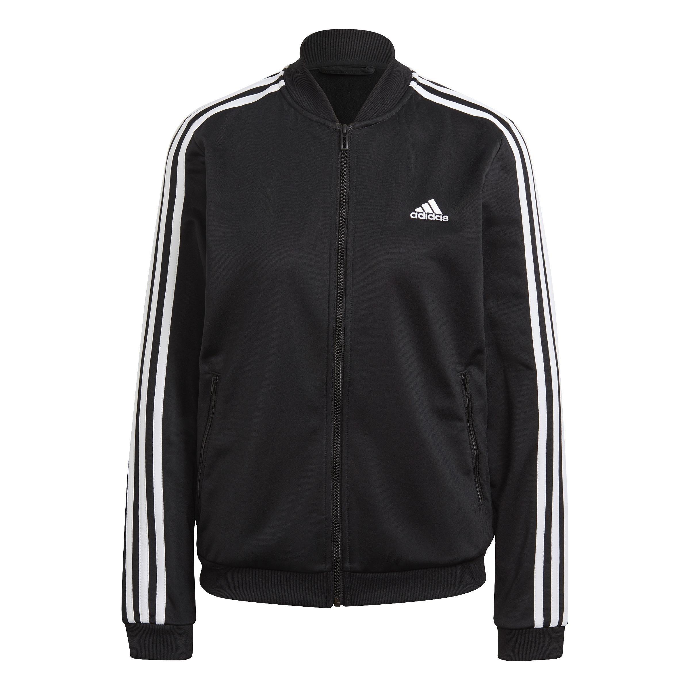 Essentials 3-Stripes Tracksuit BLACK/WHITE Female Adult, , large image number 2