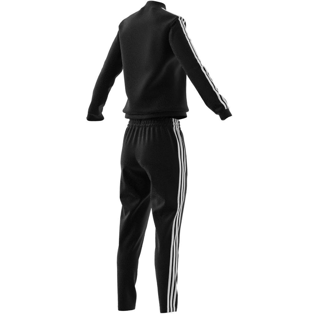 Essentials 3-Stripes Tracksuit BLACK/WHITE Female Adult, , large image number 4
